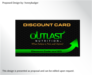 Design de Carte de Visite par rustee pour Outlast Nutrition | Design : #2670449