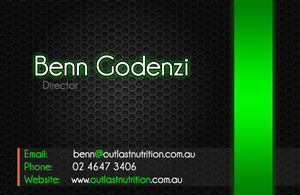 Design de Carte de Visite par  Kostas pour Outlast Nutrition | Design : #2695810