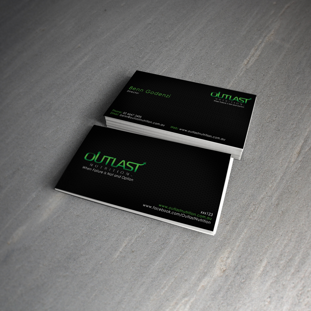 Visitenkarten-Design von socal graphiks für Outlast Nutrition | Design #2654439