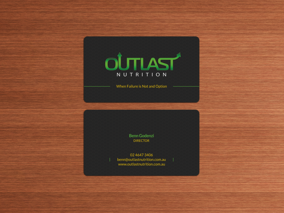 Business Card Design by HYPdesign for Outlast Nutrition | Design #2653239