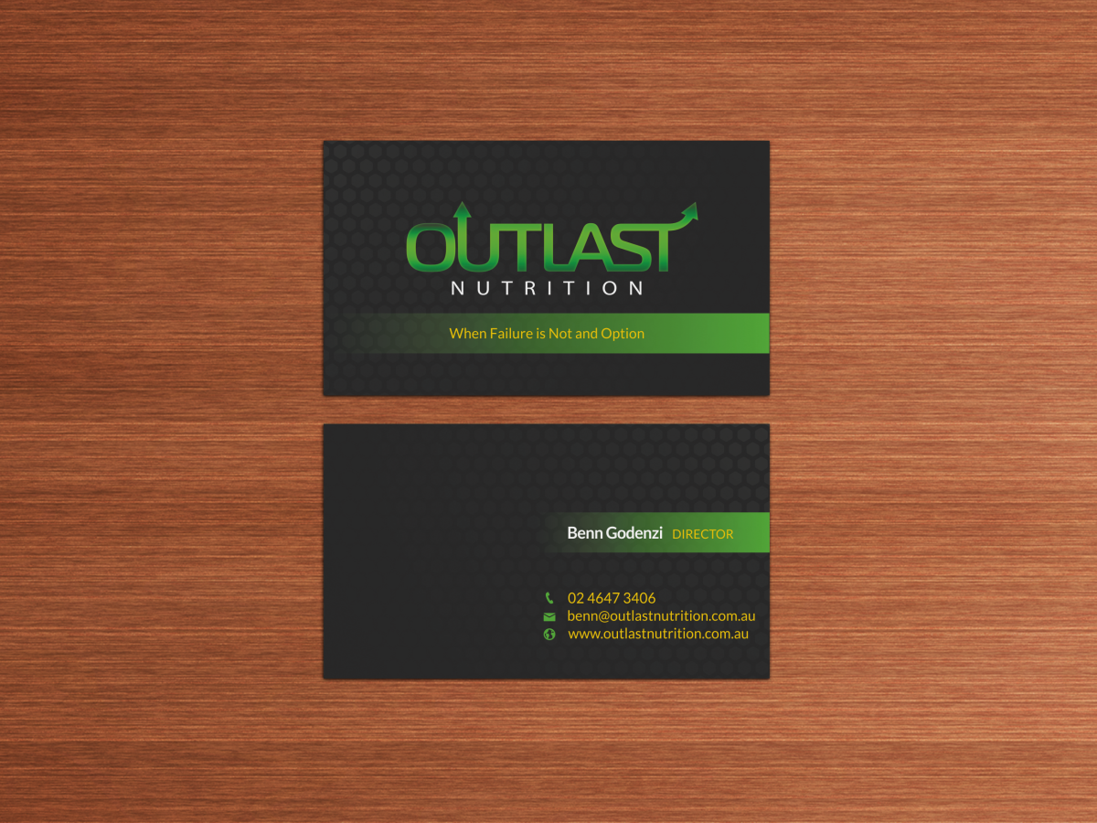 Business Card Design by HYPdesign for Outlast Nutrition | Design #2653243