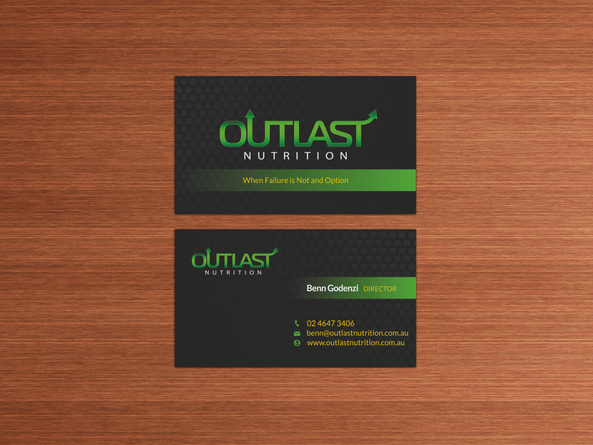 Business Card Design by HYPdesign for Outlast Nutrition | Design #2654013