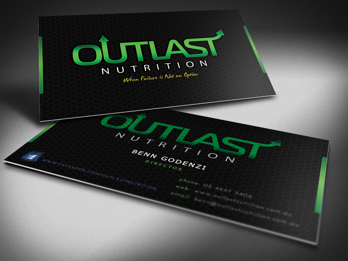 Business Card Design by FutureDesigne for Outlast Nutrition | Design #2710568