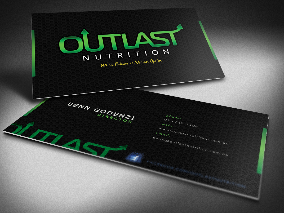 Business Card Design by FutureDesigne for Outlast Nutrition | Design #2723295