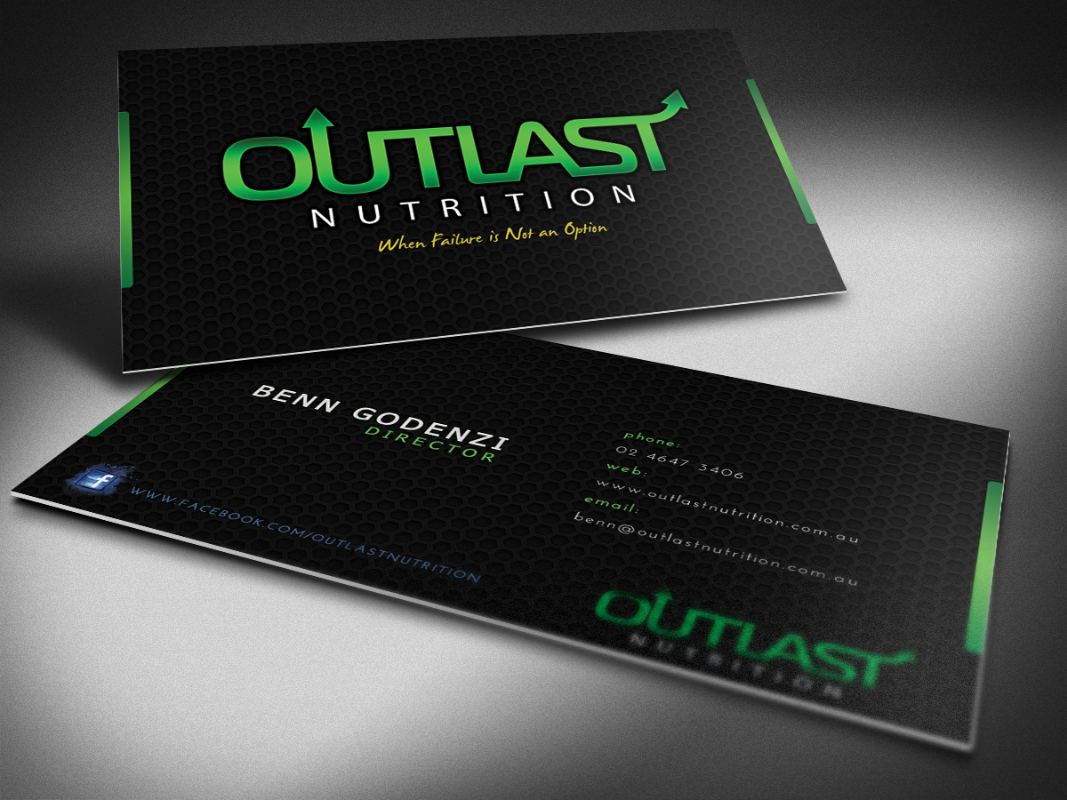Business Card Design by FutureDesigne for Outlast Nutrition | Design #2723298