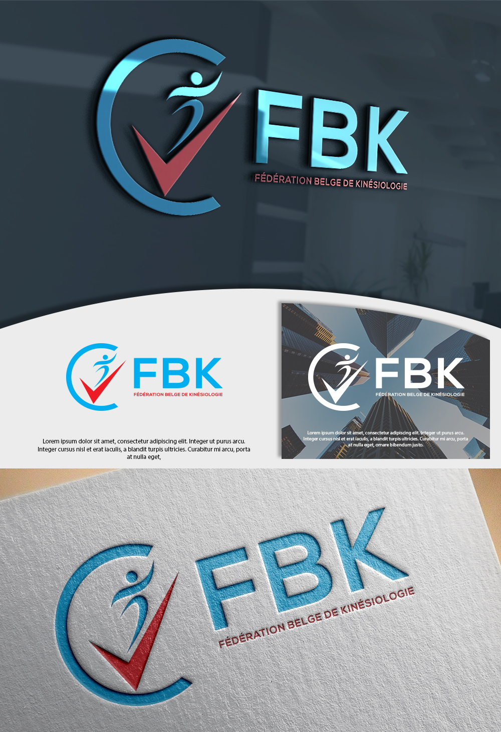 Logo Design by Renewable for Fédération Belge de Kinésiologie | Design #16389978