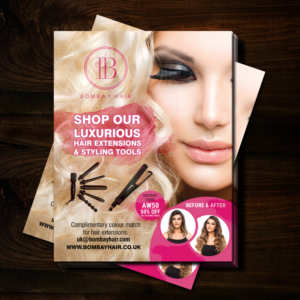 Flyer Design by uk for BOMBAY HAIR INTERNATIONAL | Design: #16379410