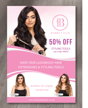 Flyer-Design von alex989 für BOMBAY HAIR INTERNATIONAL | Design: #16379787
