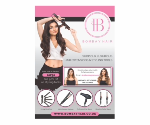 Flyer-Design von Cut and Glue für BOMBAY HAIR INTERNATIONAL | Design: #16382274
