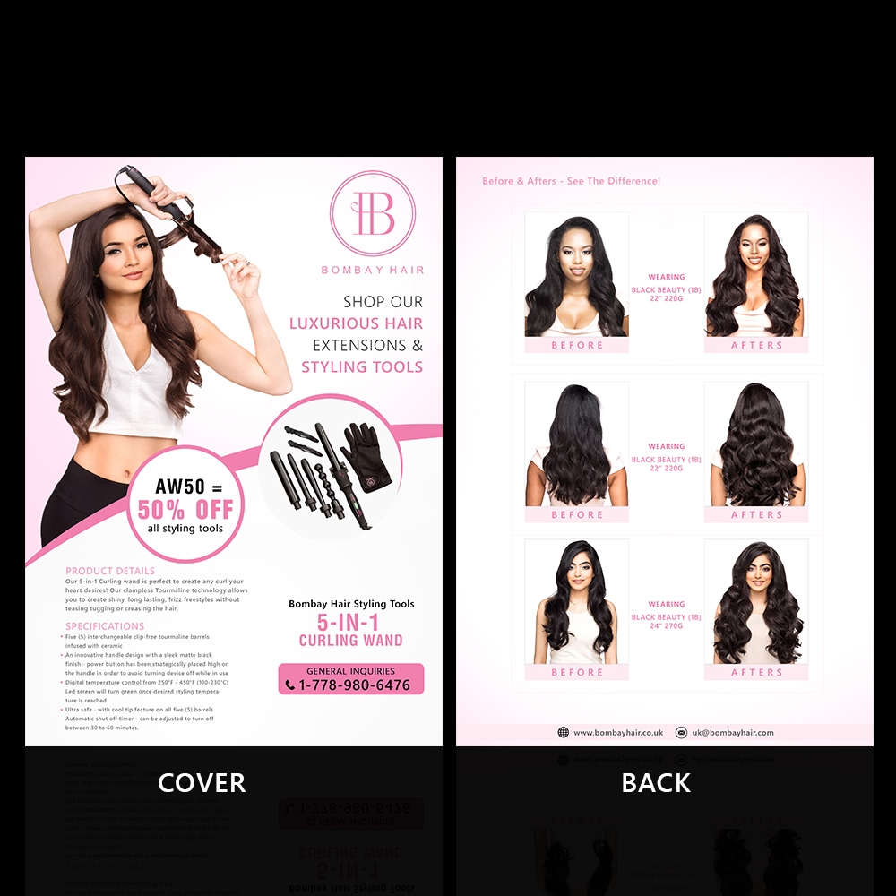 Flyer-Design von Bhushan jha für BOMBAY HAIR INTERNATIONAL | Design #16381793