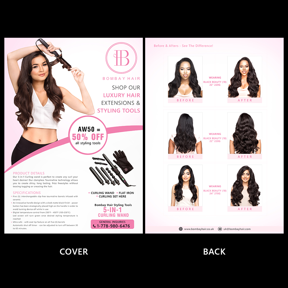 Flyer Design by Bhushan jha for BOMBAY HAIR INTERNATIONAL | Design #16395808