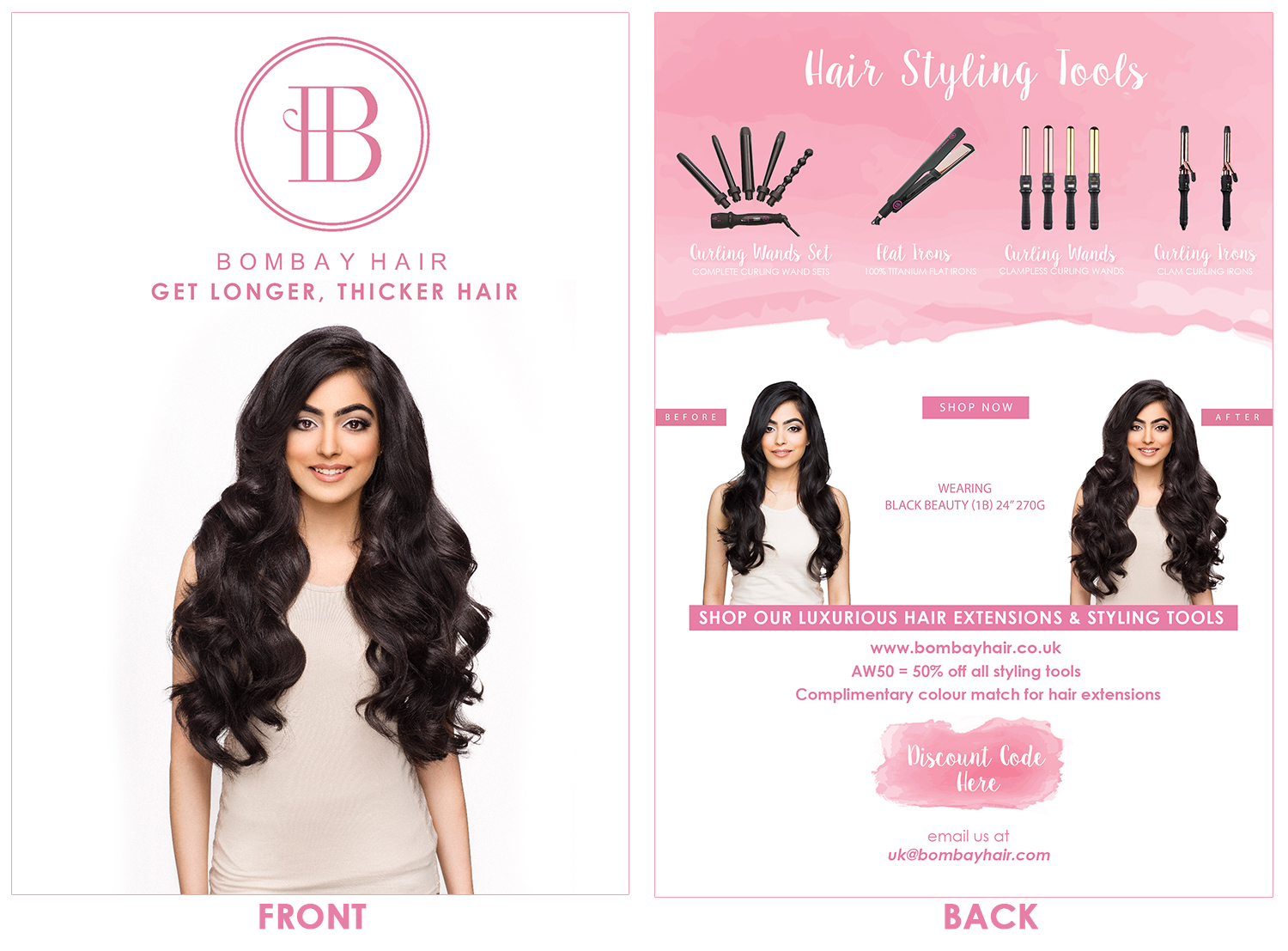 Flyer-Design von kimuel.malizon für BOMBAY HAIR INTERNATIONAL | Design: #16396570
