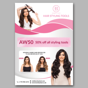 Flyer-Design von Schöpfer für BOMBAY HAIR INTERNATIONAL | Design: #16378853