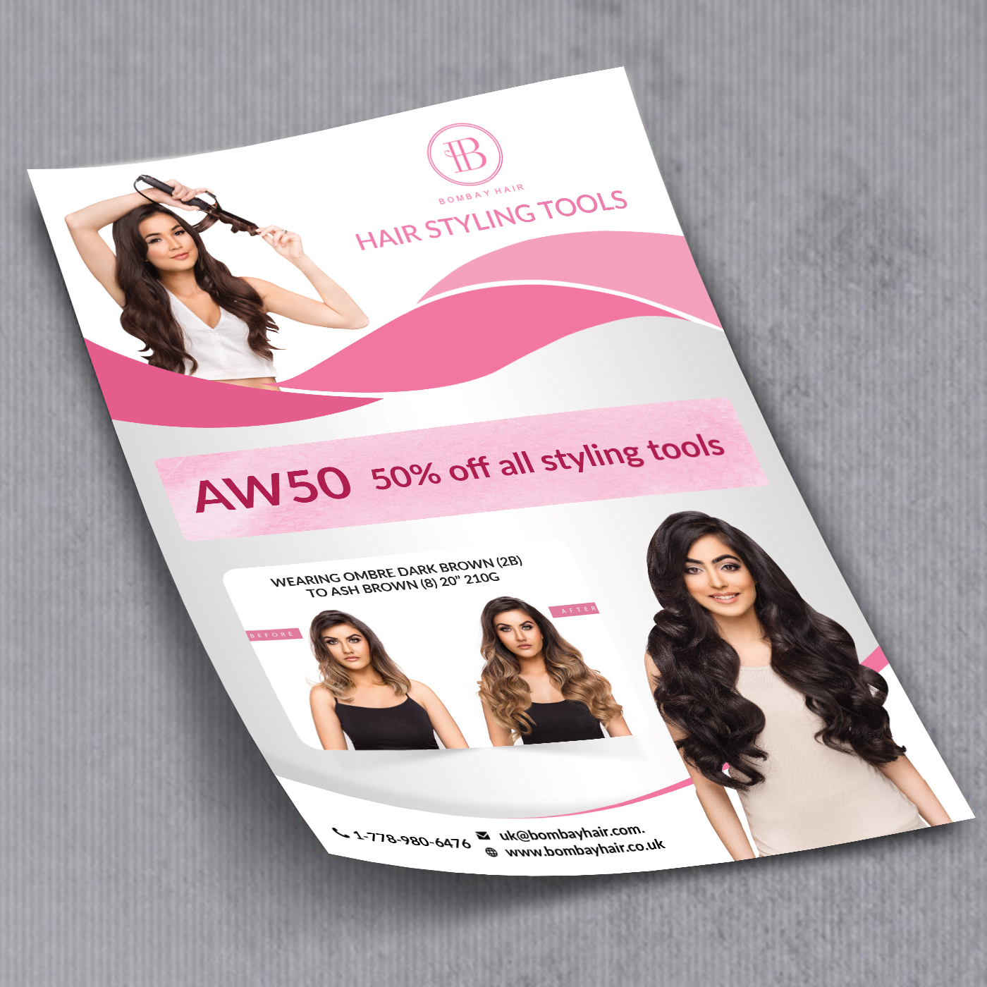 Flyer Design by Schöpfer for BOMBAY HAIR INTERNATIONAL | Design #16378854