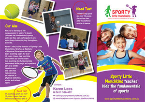 Sporty Little Munchkins - Developing kids passion in sport | Flyer-Design von rkailas
