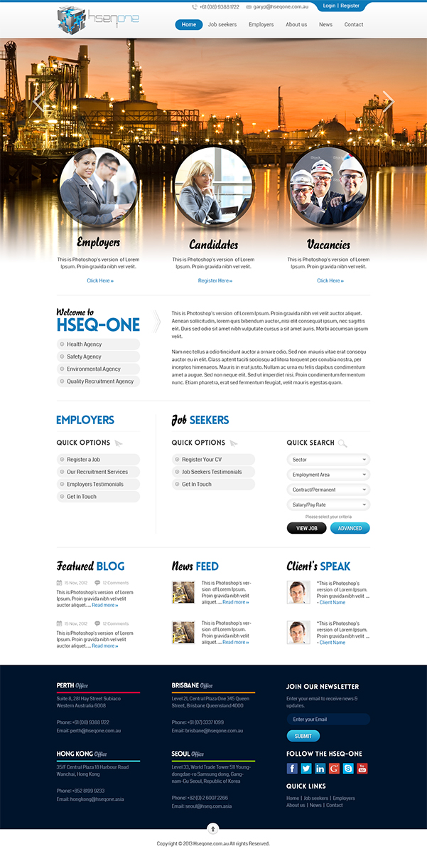 Web-Design von Mayank Patel für Head Hunters Asia Pacific Pty Ltd | Design #2703585