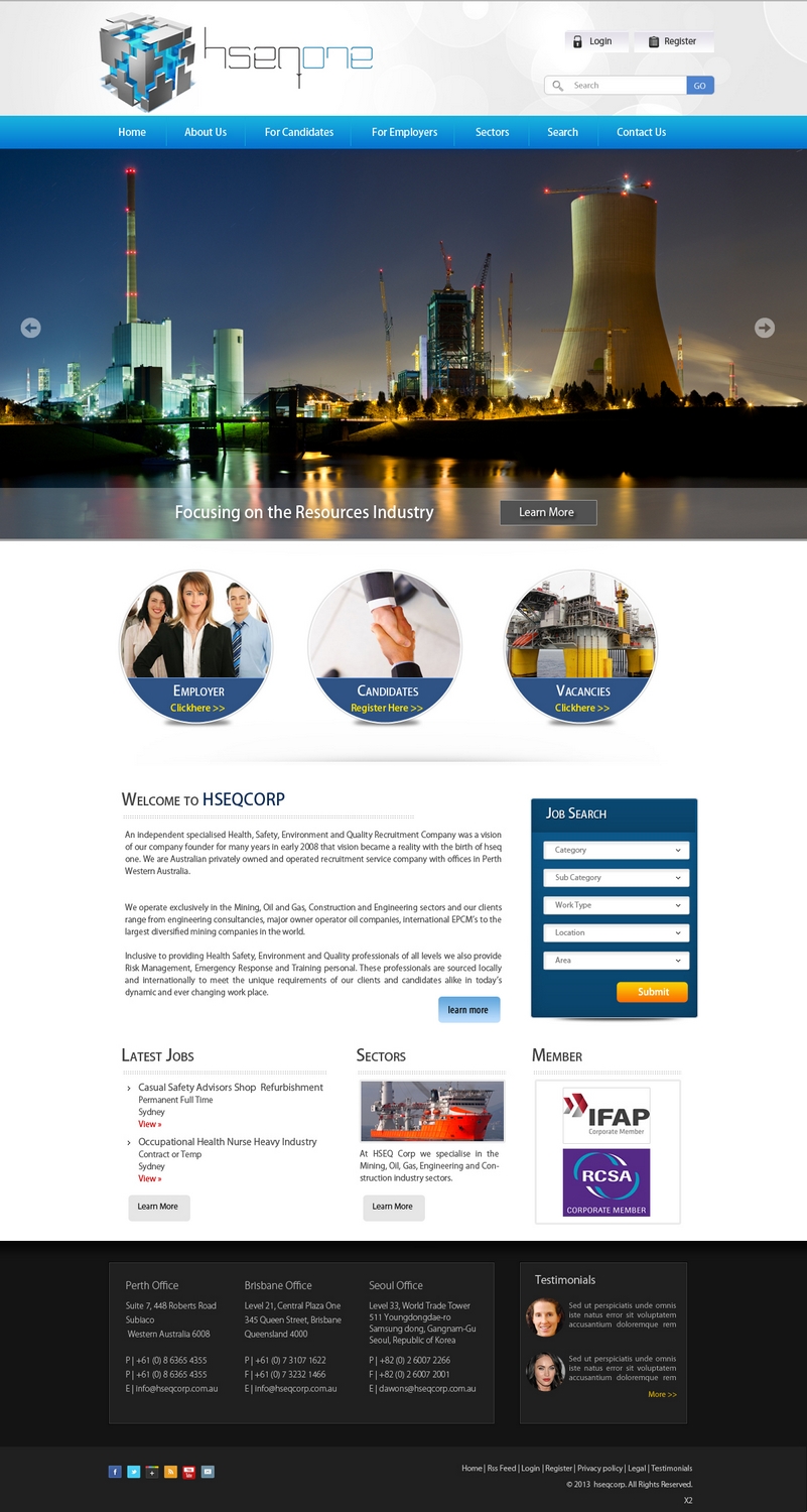 Web Design by pb for Head Hunters Asia Pacific Pty Ltd | Design #2658620