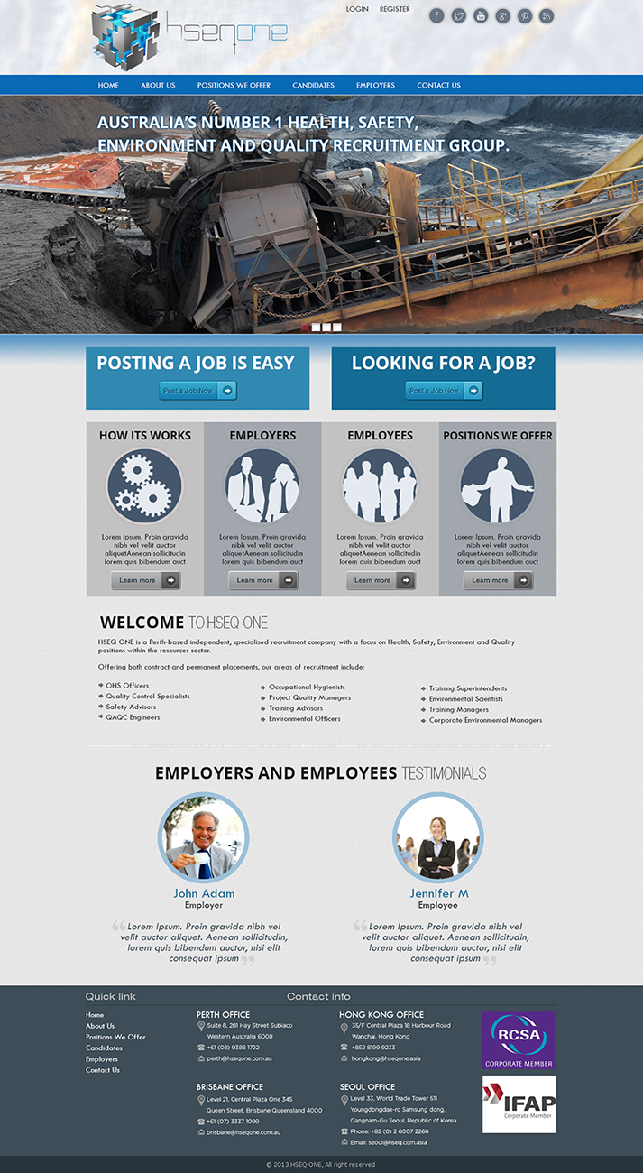 Web Design by Tanvir for Head Hunters Asia Pacific Pty Ltd | Design #2685369