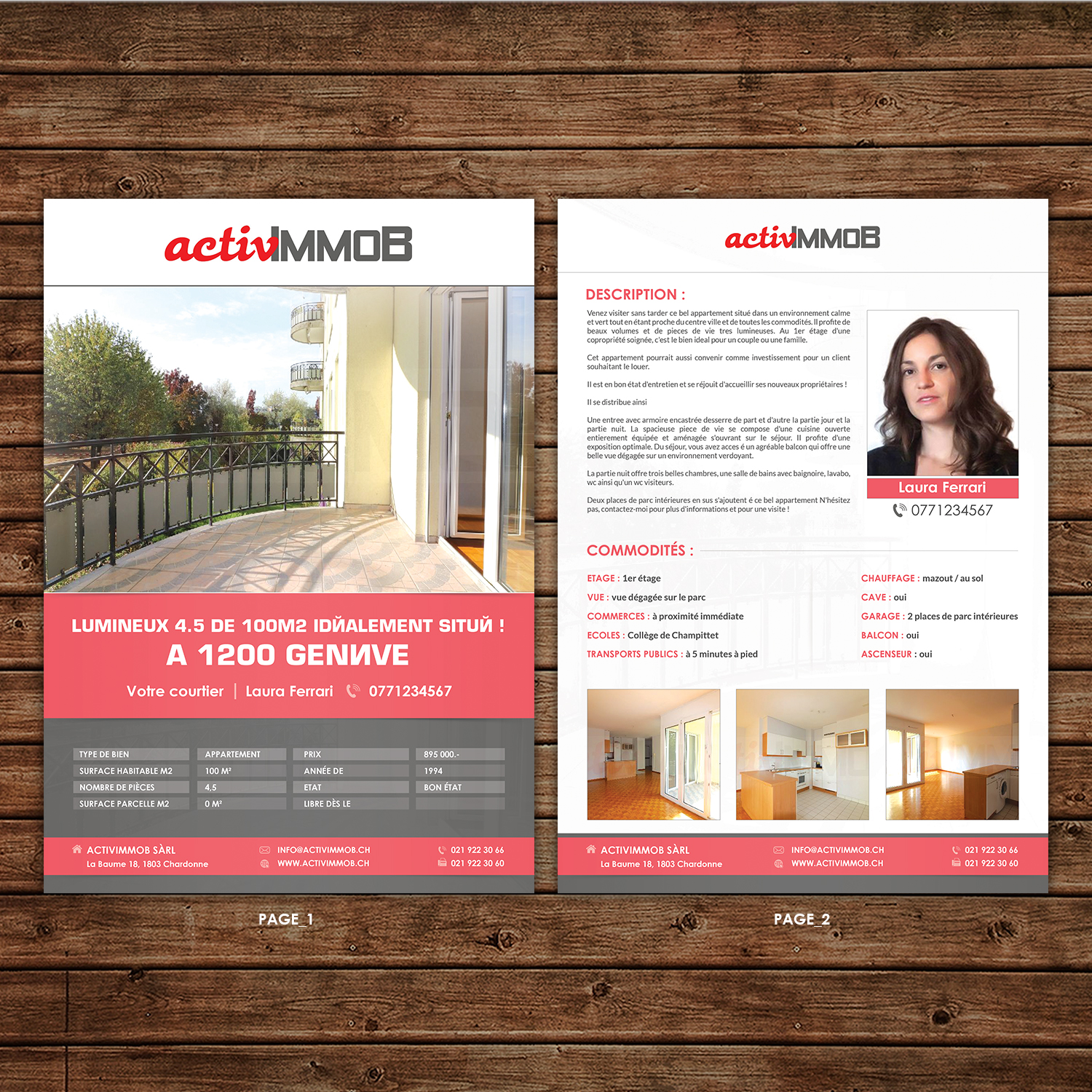 Brochure Design by debdesign for ActivImmob Sàrl | Design #16414388
