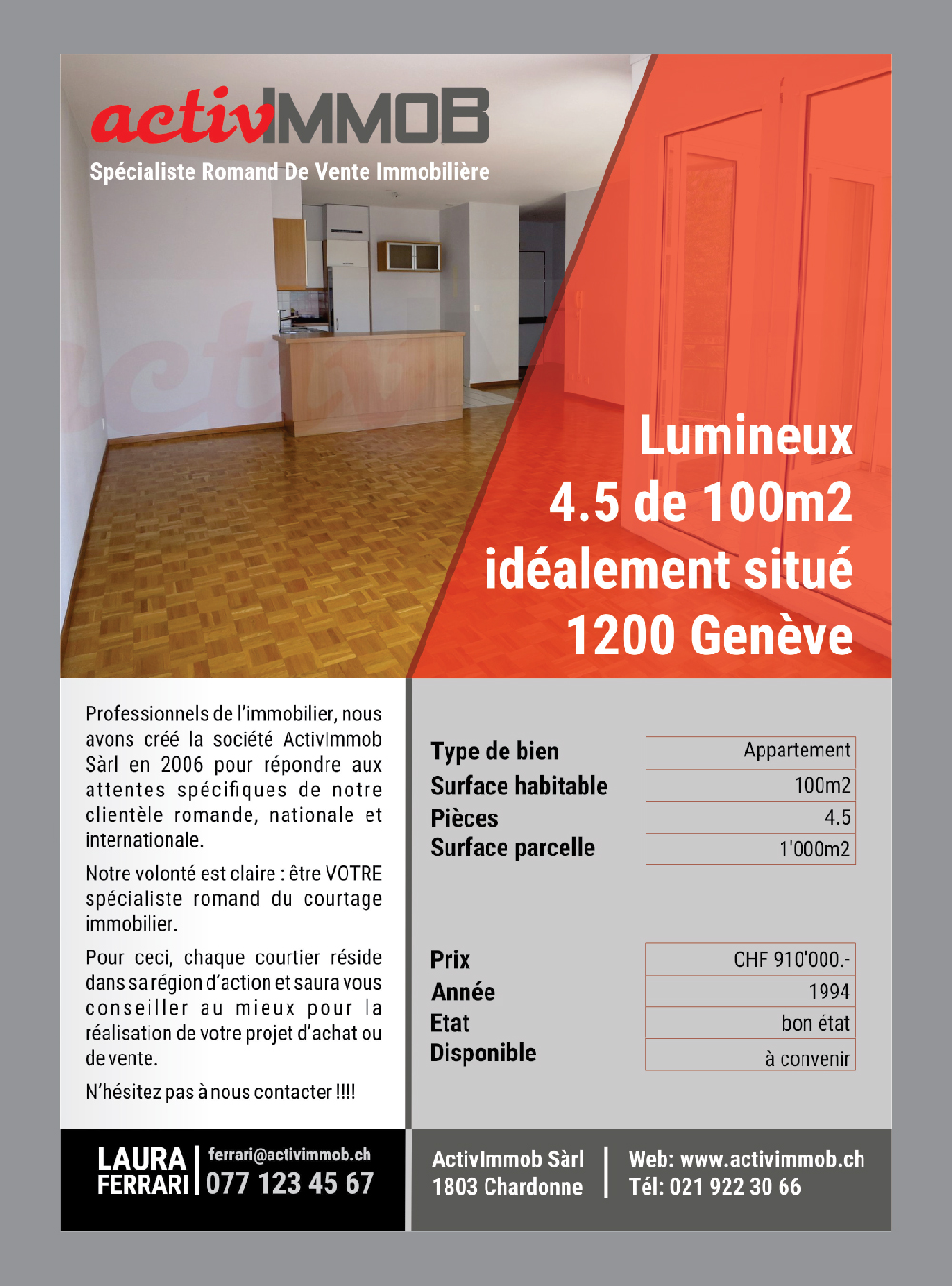 Brochure Design by Deziners Zone for ActivImmob Sàrl | Design #16414116