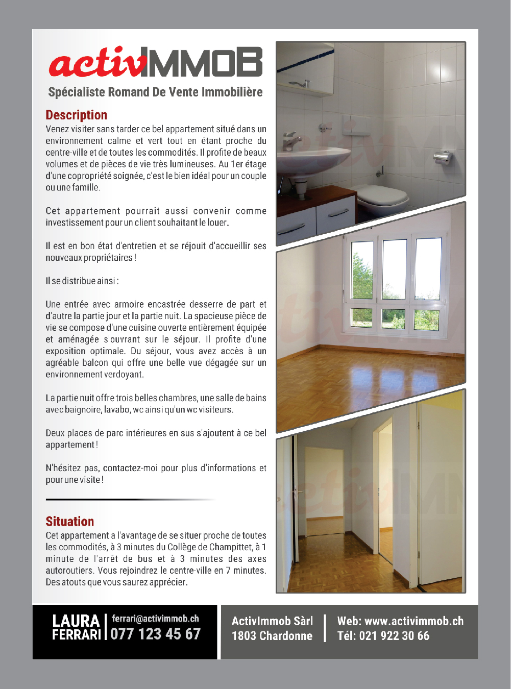 Diseño de Brochure por Deziners Zone para ActivImmob Sàrl | Diseño #16414117