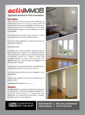 Brochure Design by Deziners Zone for ActivImmob Sàrl | Design: #16414117