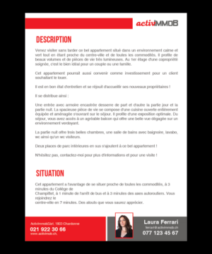 Brochure Design by Deziners Zone for ActivImmob Sàrl | Design: #16425057