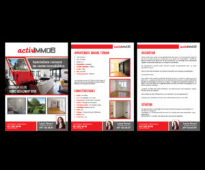 Brochure Design by Deziners Zone for ActivImmob Sàrl | Design: #16425074