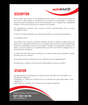 Brochure Design by Deziners Zone for ActivImmob Sàrl | Design: #16425076