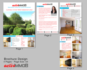 Brochure Design by ElenaHong for ActivImmob Sàrl | Design #16501361