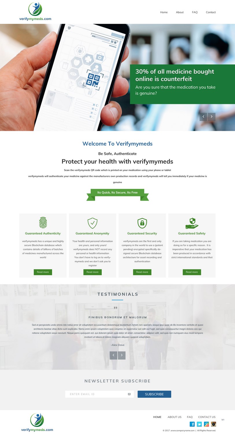Web Design by pb for verifymymeds | Design #16500483