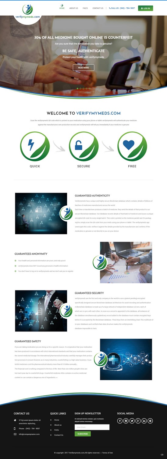Web Design by pb for verifymymeds | Design #16500484