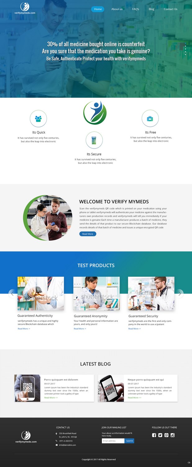 Web Design by pb for verifymymeds | Design #16500486