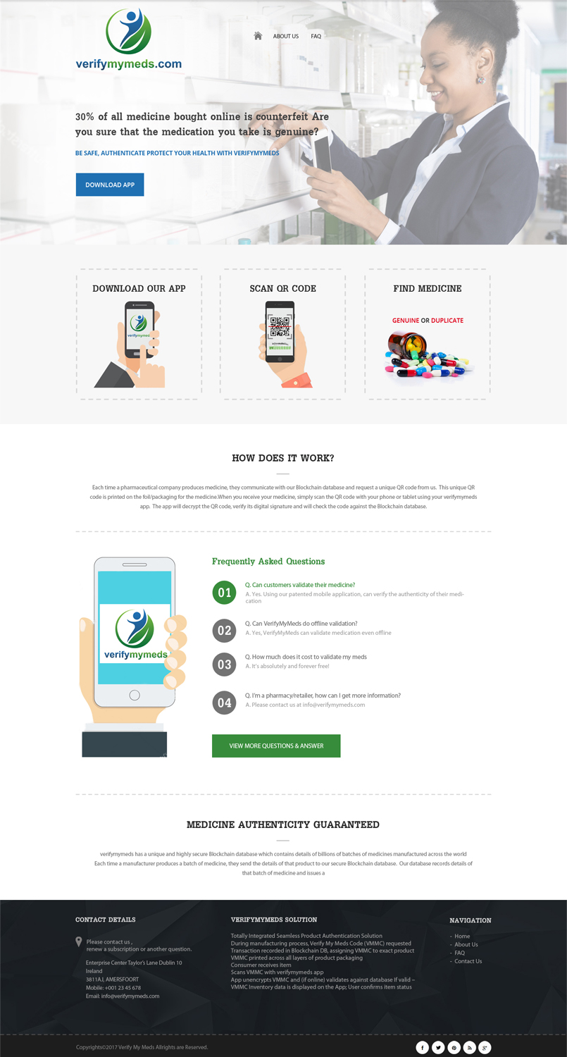 Web Design by PiXthemes for verifymymeds | Design #16536693