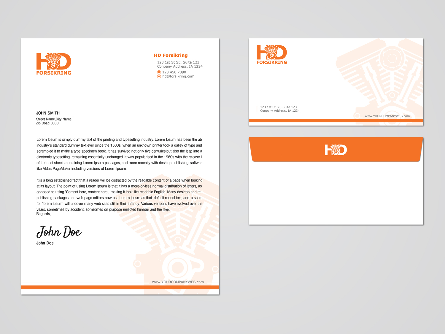 Stationery Design by SL Designer for HD Forsikring | Design #16417696