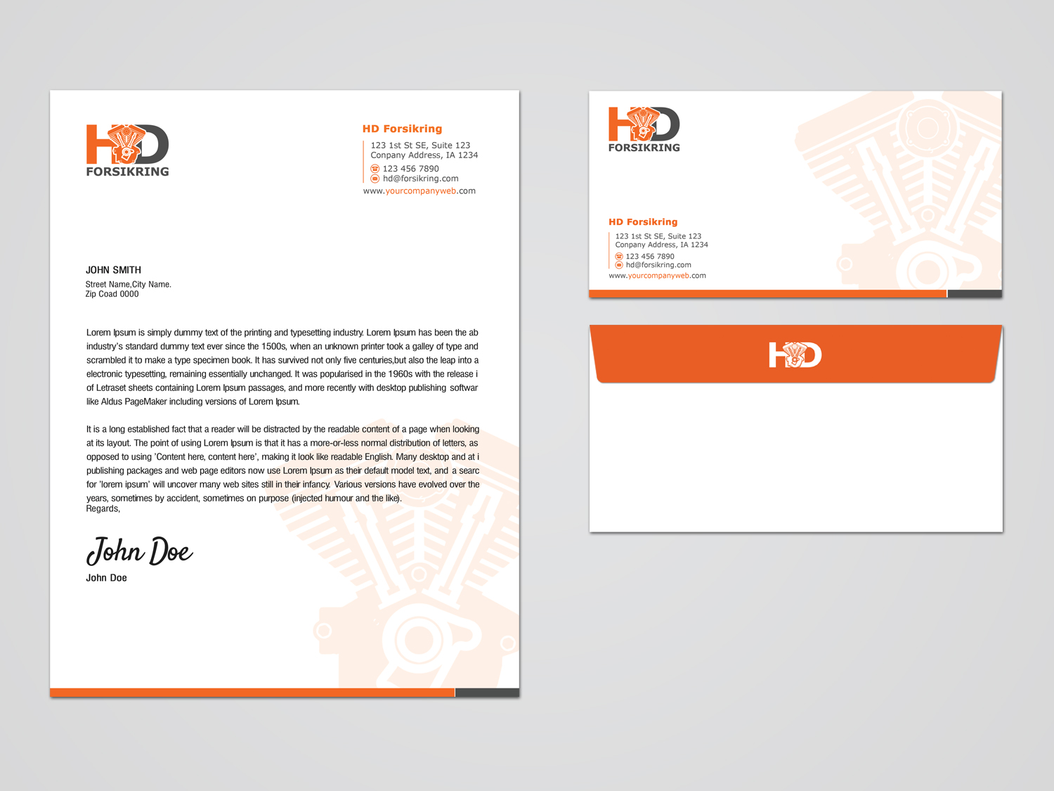 Stationery Design by SL Designer for HD Forsikring | Design #16417909