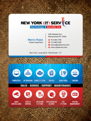 New York IT Service, Technology & Security Co. | Business Card Design by Sandaruwan
