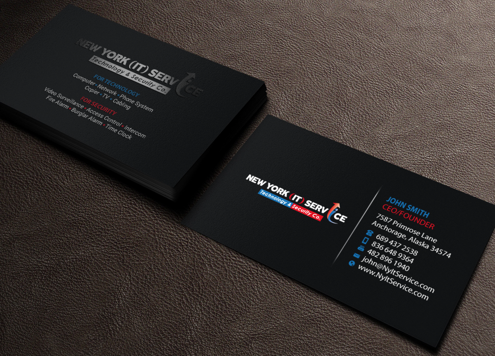 Diseño de Tarjeta de Presentación por Brand aid para New York IT Service | Diseño #16400444