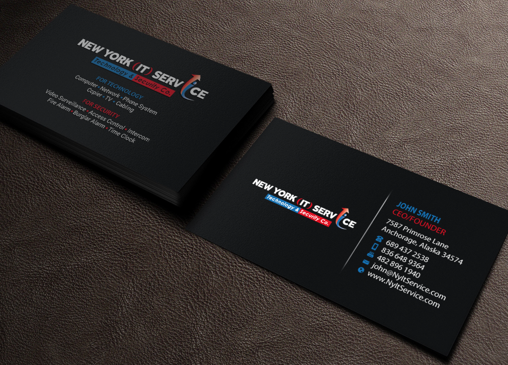 Business Card Design by Brand aid for New York IT Service | Design #16400445