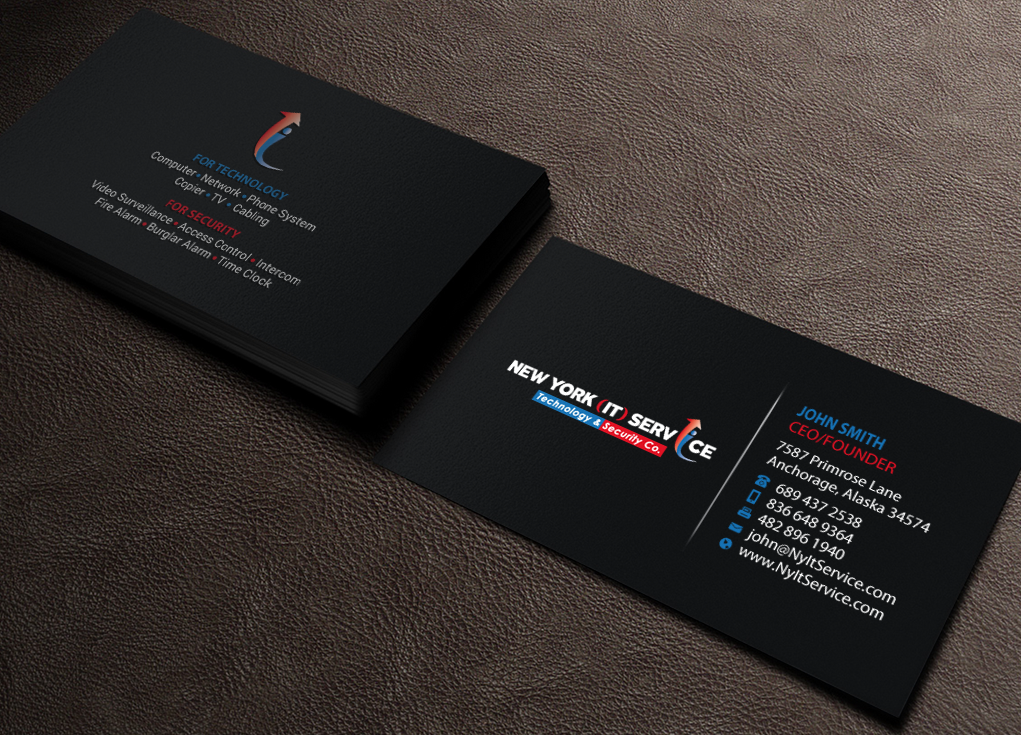 Business Card Design by Brand aid for New York IT Service | Design #16400447