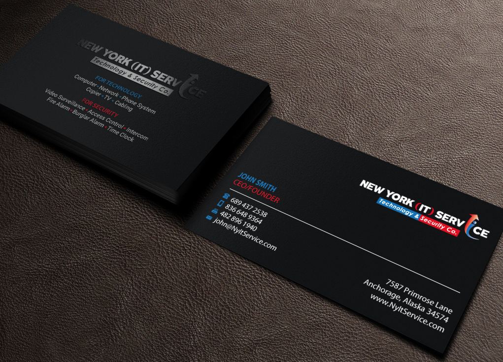 Business Card Design by Brand aid for New York IT Service | Design #16400448