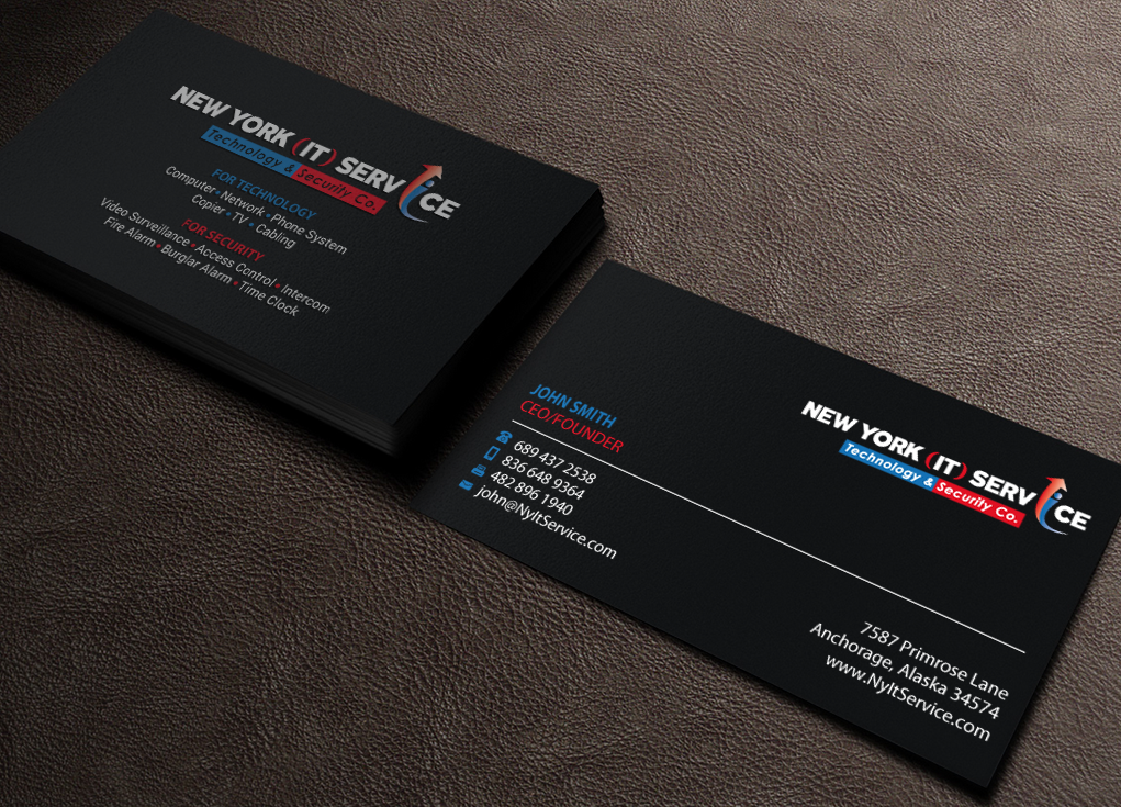 Business Card Design by Brand aid for New York IT Service | Design #16400886
