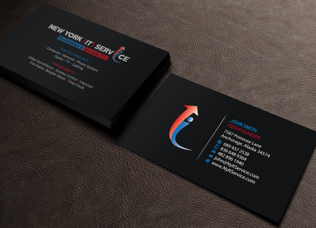 Business Card Design by Brand aid for New York IT Service | Design #16400889