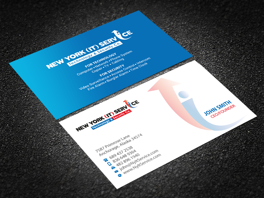 Business Card Design by Brand aid for New York IT Service | Design #16400898