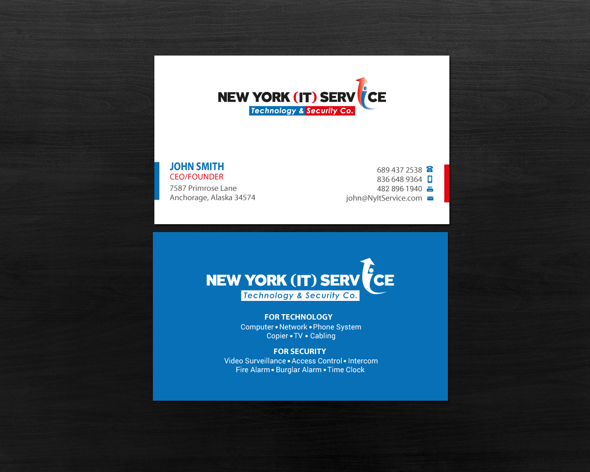 Business Card Design by Brand aid for New York IT Service | Design #16400917