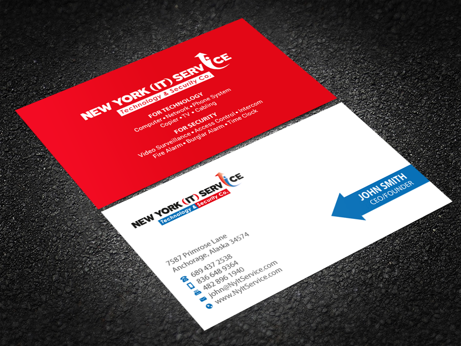 Business Card Design by Brand aid for New York IT Service | Design #16400919