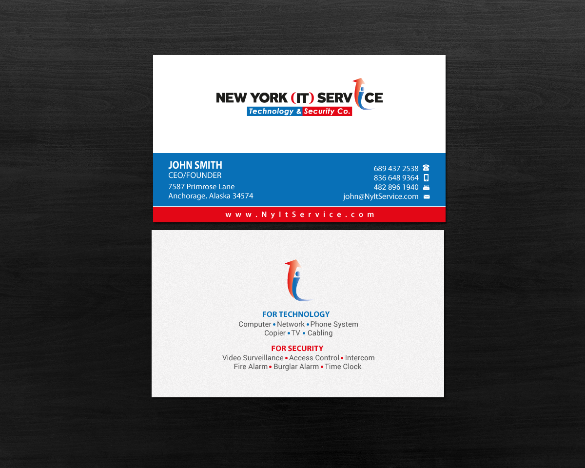 Business Card Design by Brand aid for New York IT Service | Design #16400921