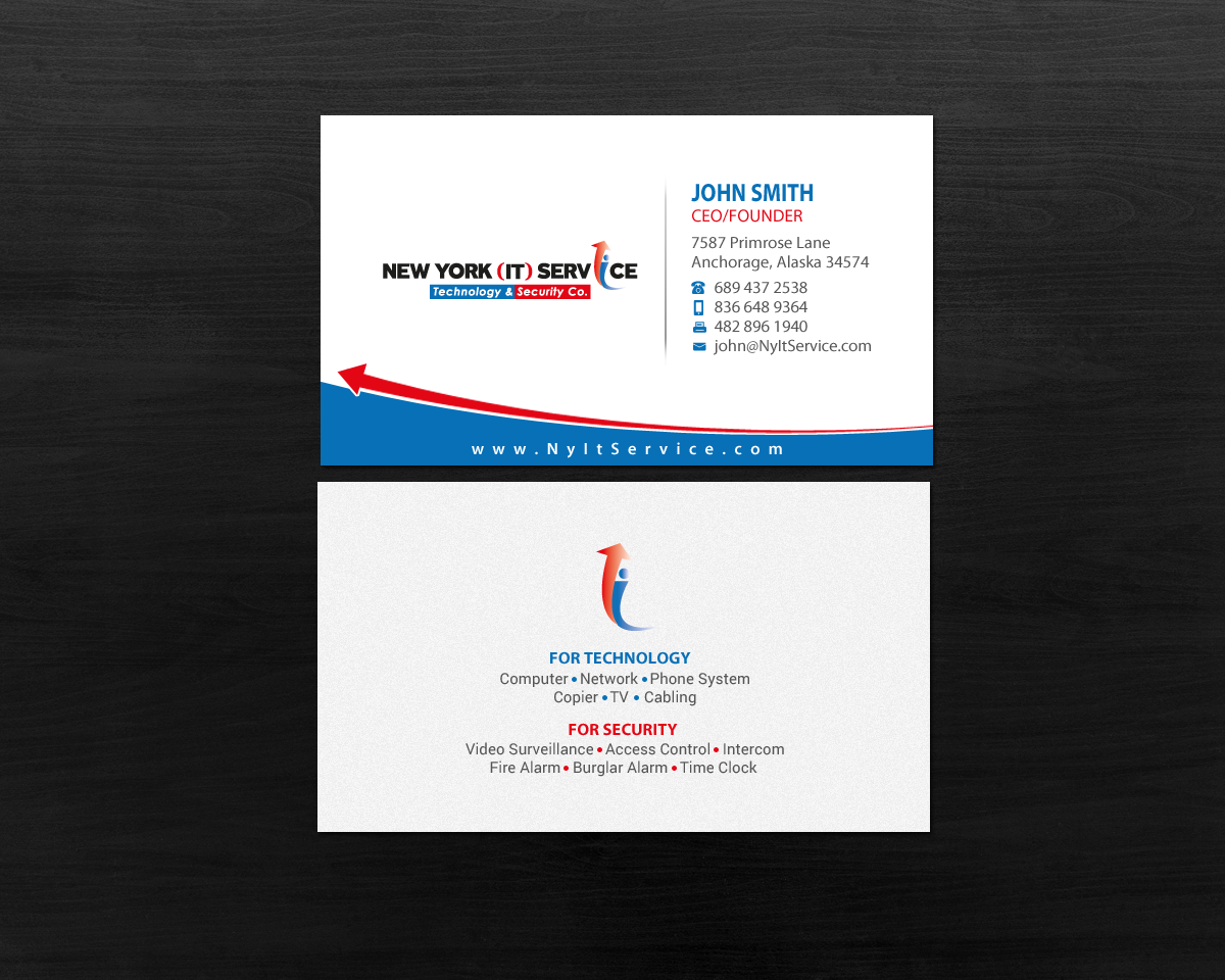 Business Card Design by Brand aid for New York IT Service | Design #16400924