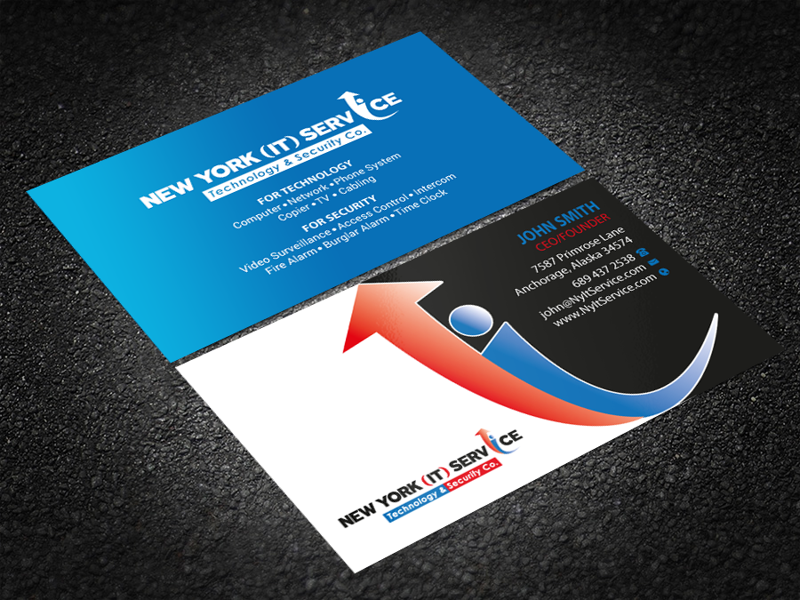 Business Card Design by Brand aid for New York IT Service | Design #16400930