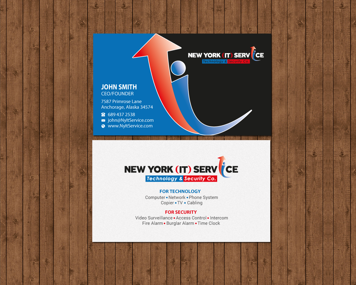 Business Card Design by Brand aid for New York IT Service | Design #16400936
